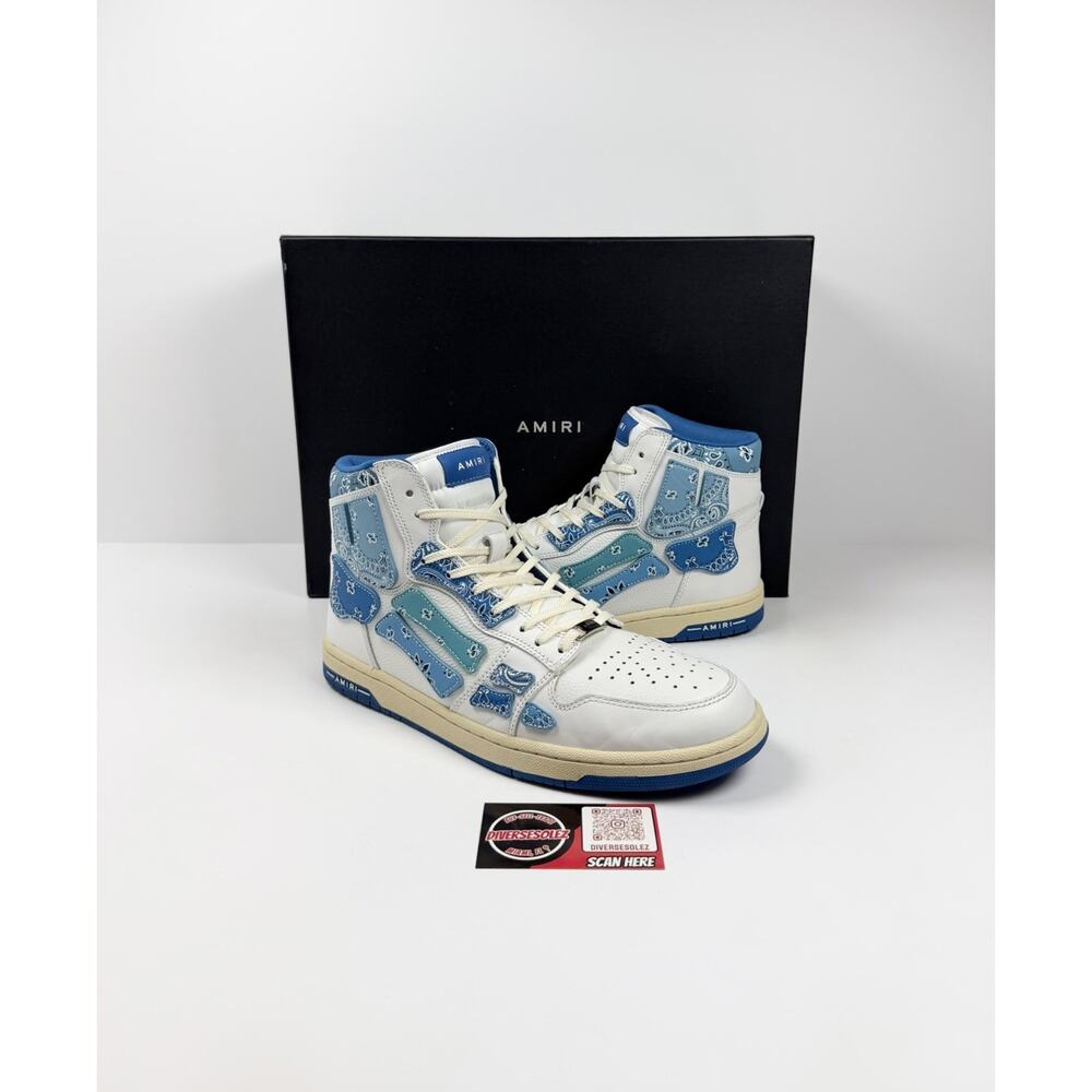 Size 44EU/11US - Amiri Skel Top Bandana Blue High TRIED ON